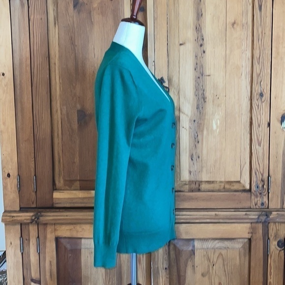 NWT J. Crew Green cotton/wool blend button down Cardiga… - Picture 5 of 8